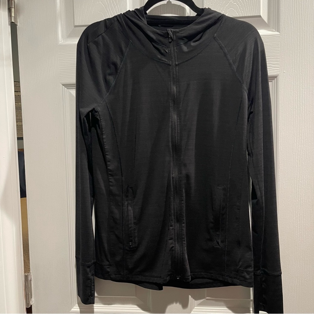 Athleta Run Free Women's Black Zip-Up Hoodie Small - Picture 2 of 4